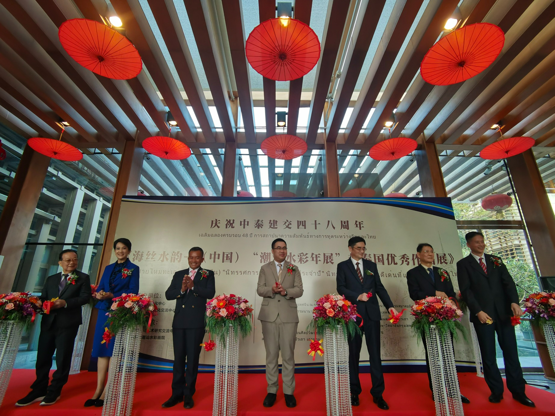 逾百中國畫家作品曼谷展出 紀念中泰建交48周年