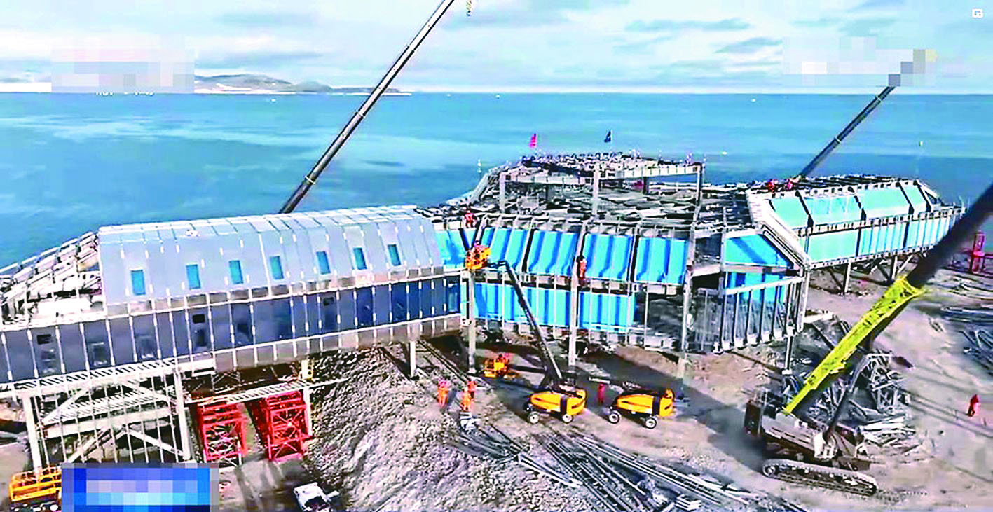 中趕建第5座南極科考站 主樓封頂