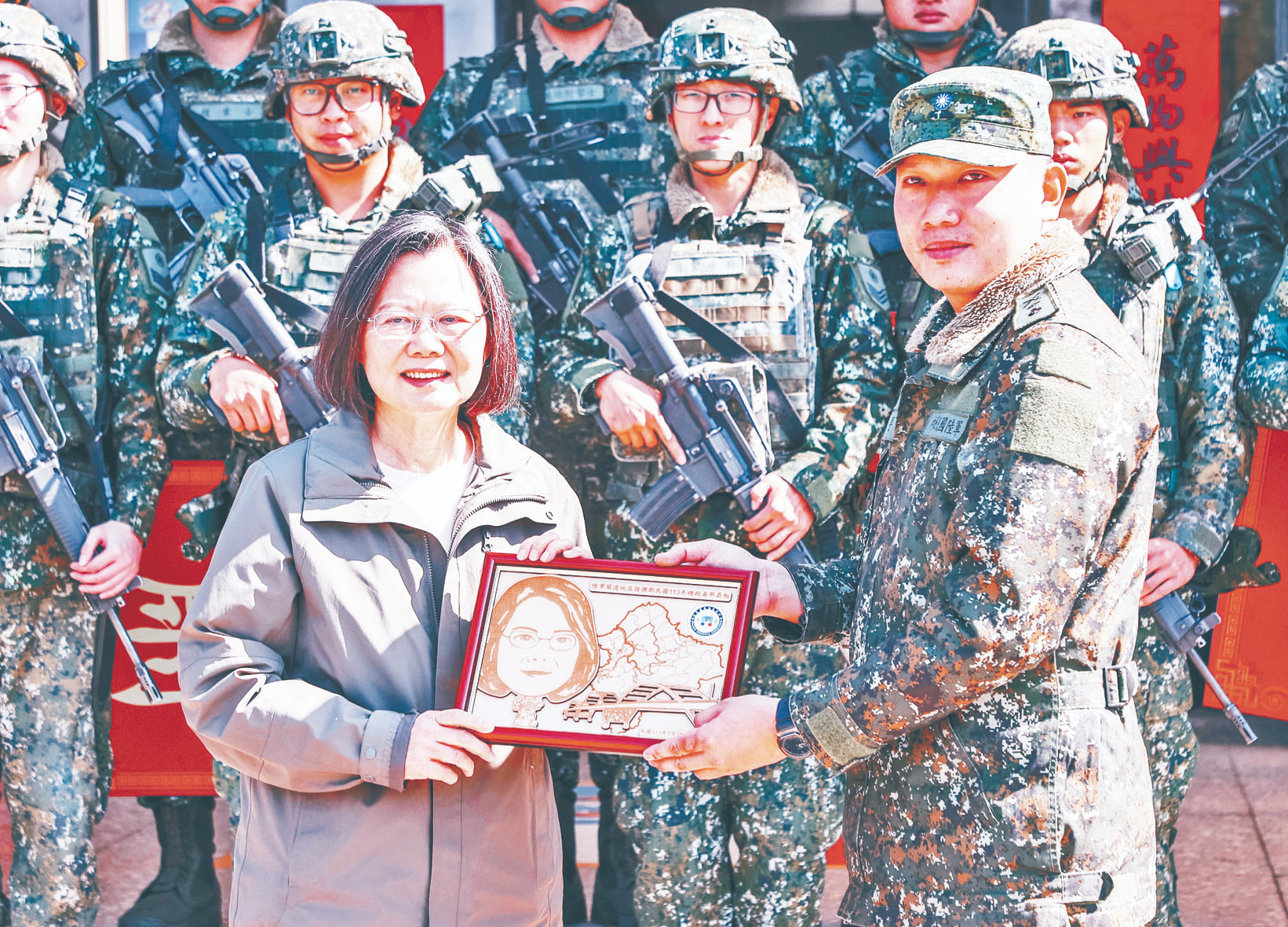 視察淡水虎嘯部隊 總統感謝國軍