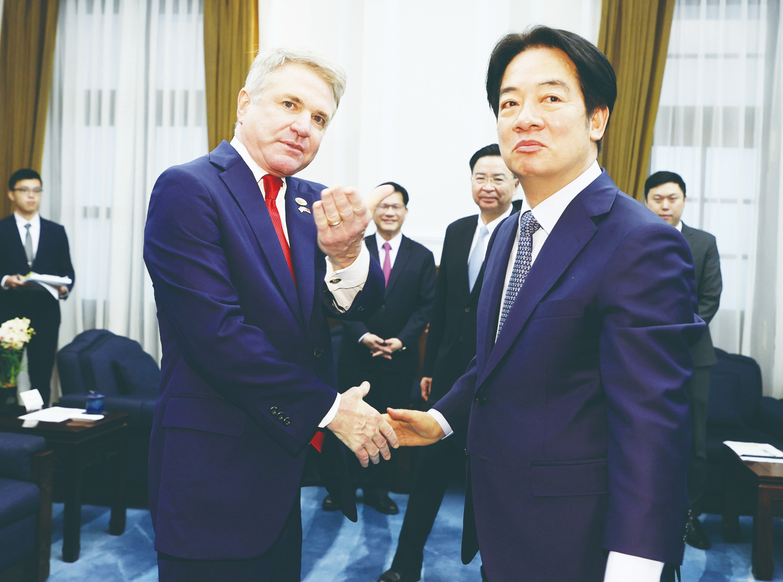 賴總統見美訪團 盼助強化防衛能力