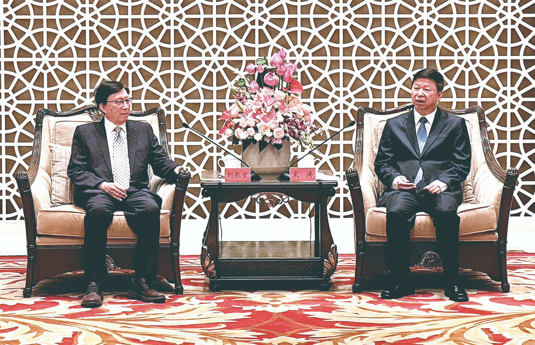 宋濤會劉兆玄:為台企提供更多機遇