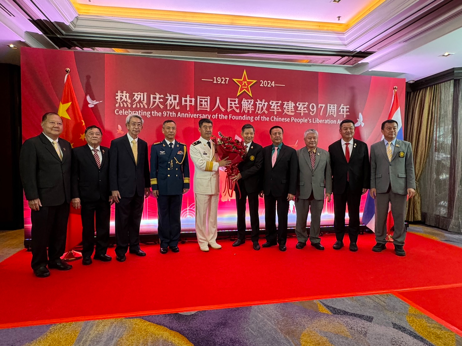 中國大使館舉辦慶祝建軍97周年招待會